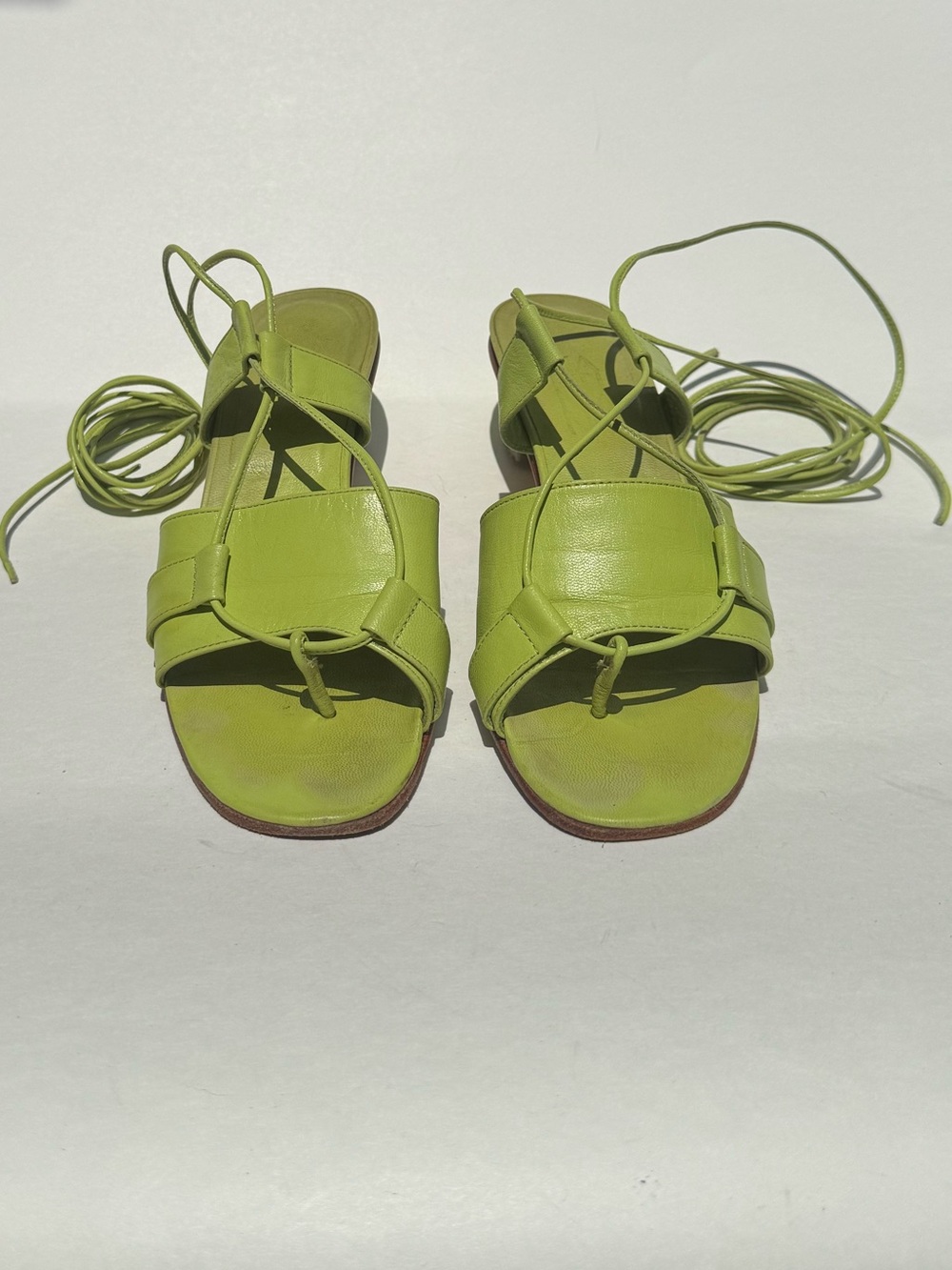 Martiniano Chartreuse Brubu Heeled Sandal.